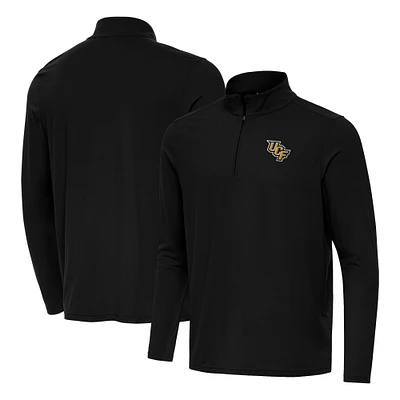 Men's Antigua Black UCF Knights Intent Quarter-Zip Top