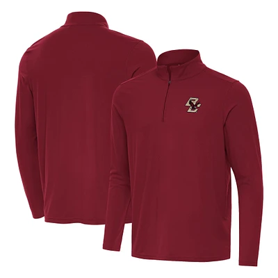 Men's Antigua Cardinal Boston College Eagles Intent Quarter-Zip Top