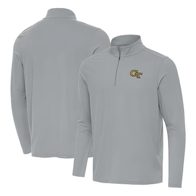 Men's Antigua Georgia Tech Yellow Jackets Intent Quarter-Zip Top