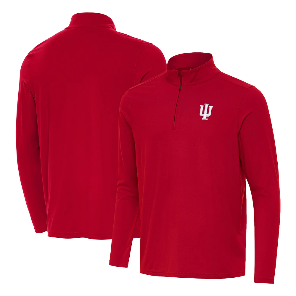 Men's Antigua Crimson Indiana Hoosiers Intent Quarter-Zip Top