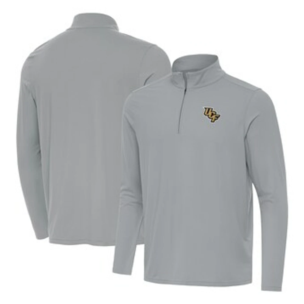 Men's Antigua Gray UCF Knights Intent Quarter-Zip Top