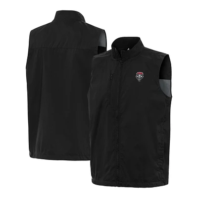 Men's Antigua Black New Mexico Lobos Brisk Full-Zip Vest