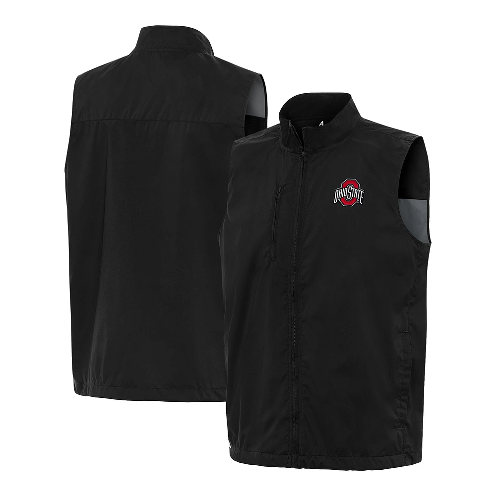 Men's Antigua Ohio State Buckeyes Brisk Full-Zip Vest