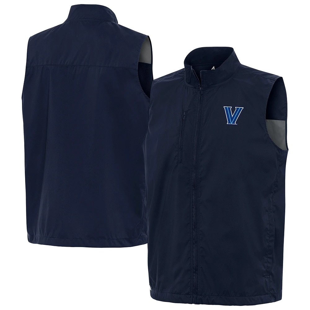 Men's Antigua Navy Villanova Wildcats Brisk Full-Zip Vest