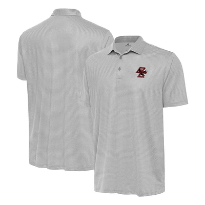 Men's Antigua White/Gray Boston College Eagles Rings Polo