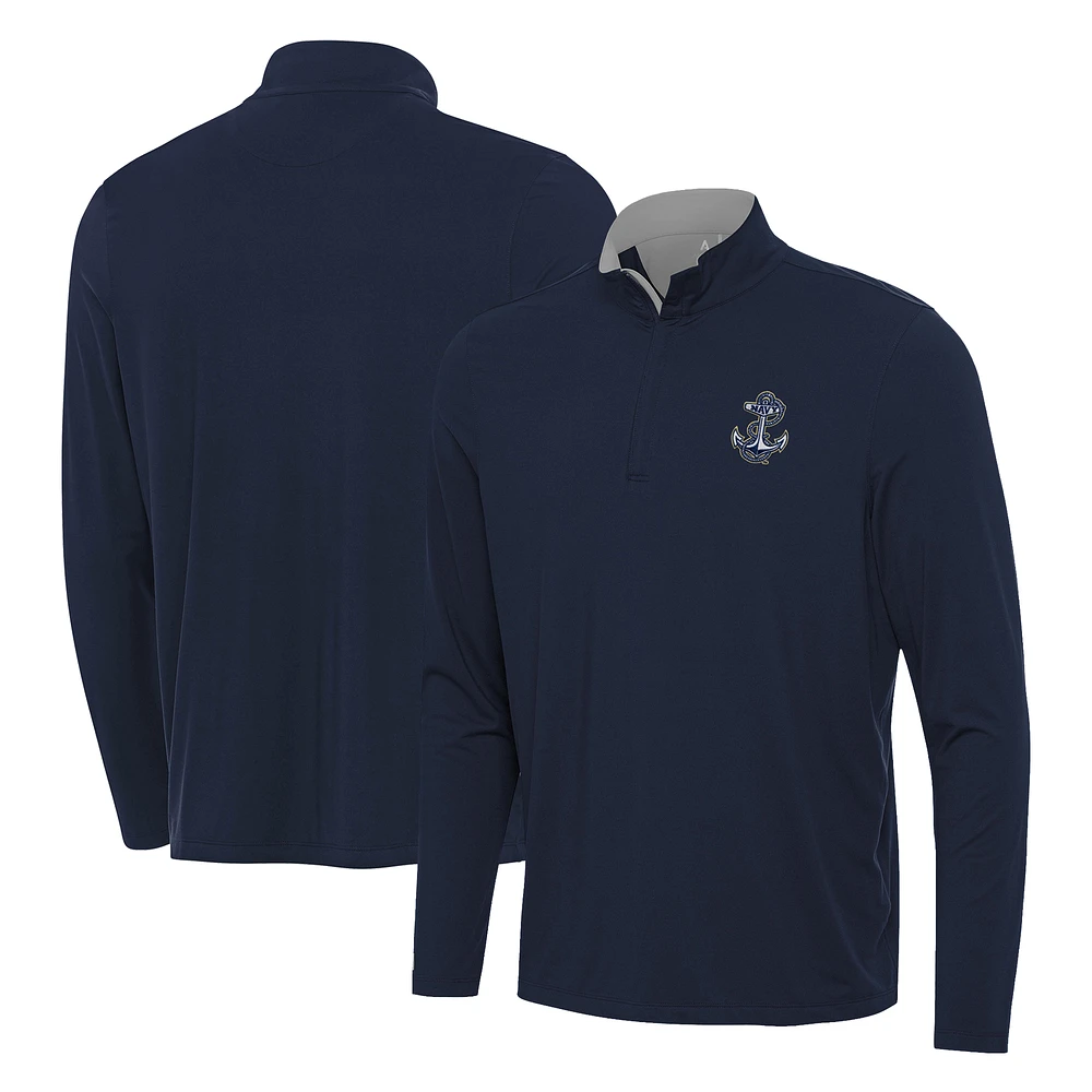 Men's Antigua Navy Midshipmen Quarter-Zip Pullover Top
