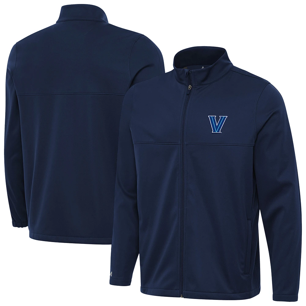 Men's Antigua Navy Villanova Wildcats Links 2 Full-Zip Golf Jacket