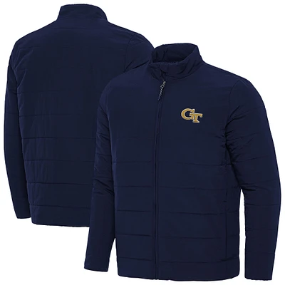 Men's Antigua Navy Georgia Tech Yellow Jackets Swelter Full-Zip Jacket