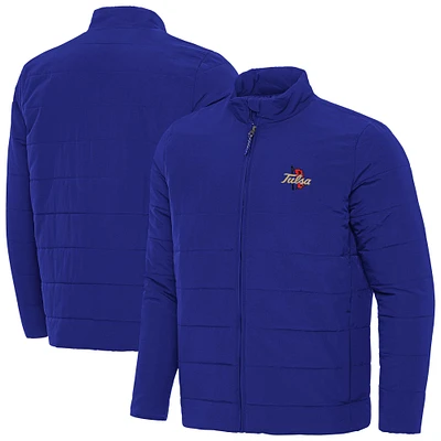 Men's Antigua Royal Tulsa Golden Hurricane Swelter Full-Zip Jacket