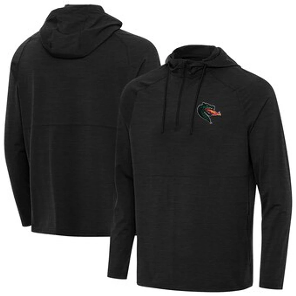 Men's Antigua Heather UAB Blazers Spikes Quarter-Zip Hoodie