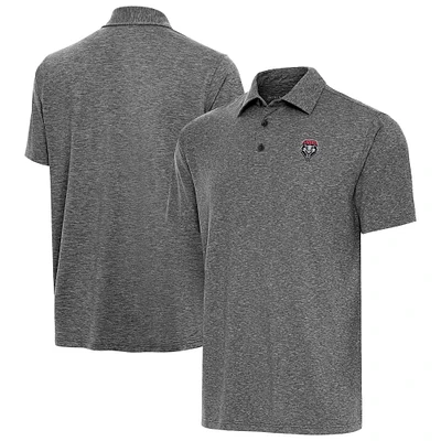 Men's Antigua Heather Black New Mexico Lobos Big & Tall Par 3 Polo