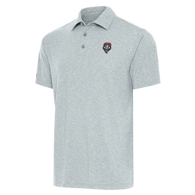 Men's Antigua Heather Gray New Mexico Lobos Big & Tall Par 3 Polo