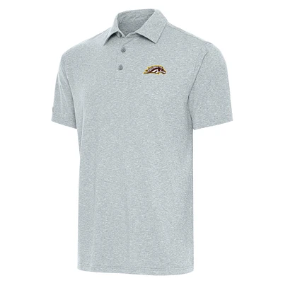 Men's Antigua Heather Gray Western Michigan Broncos Big & Tall Par 3 Polo