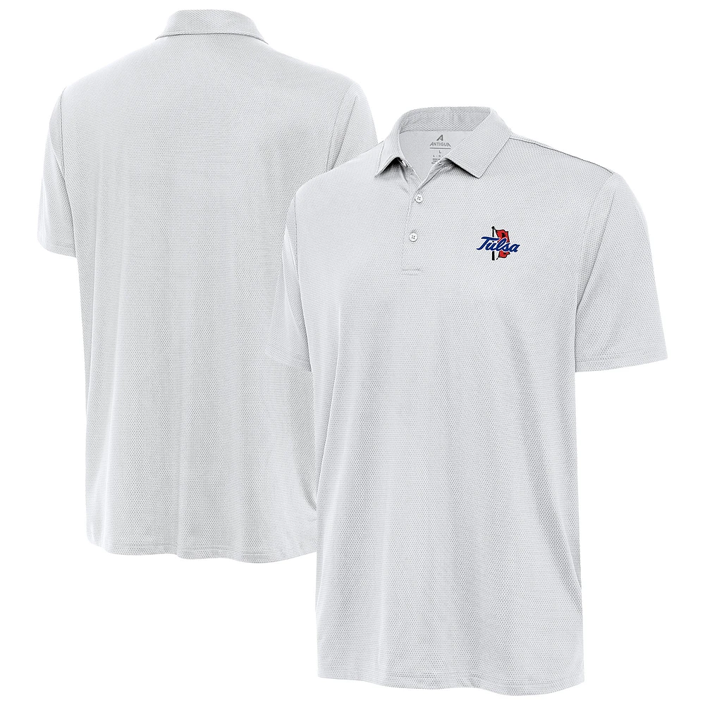Men's Antigua White Tulsa Golden Hurricane Big & Tall Ellipse Polo