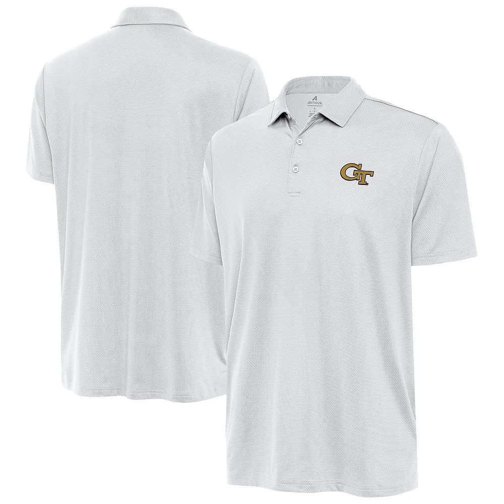 Men's Antigua White Georgia Tech Yellow Jackets Big & Tall Ellipse Polo