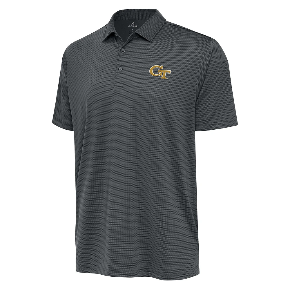 Men's Antigua Pewter Georgia Tech Yellow Jackets Big & Tall Ellipse Polo