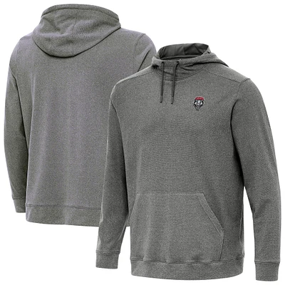 Men's Antigua Heather Charcoal New Mexico Lobos Cloud Pullover Hoodie