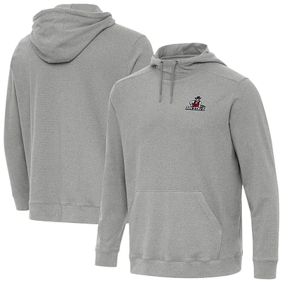 Men's Antigua Heather Gray New Mexico State Aggies Cloud Pullover Hoodie