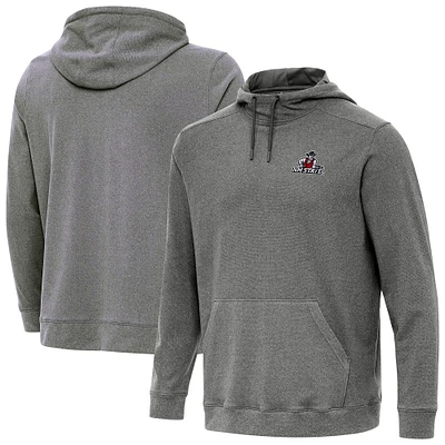 Men's Antigua Heather Charcoal New Mexico State Aggies Cloud Pullover Hoodie
