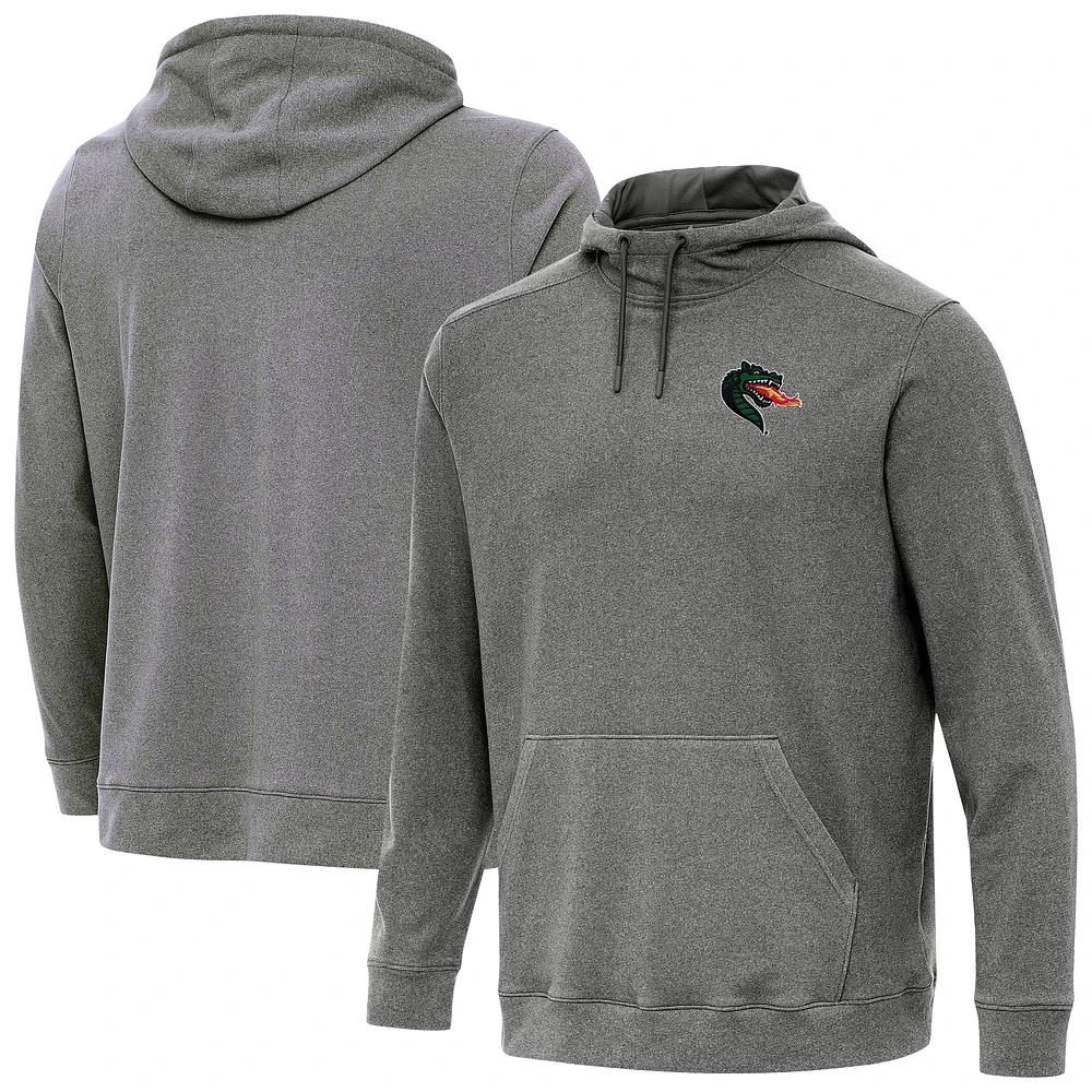 Men's Antigua Heather Charcoal UAB Blazers Cloud Pullover Hoodie