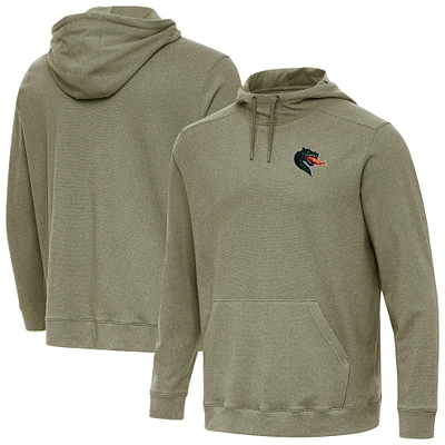 Men's Antigua Heather Olive UAB Blazers Cloud Pullover Hoodie