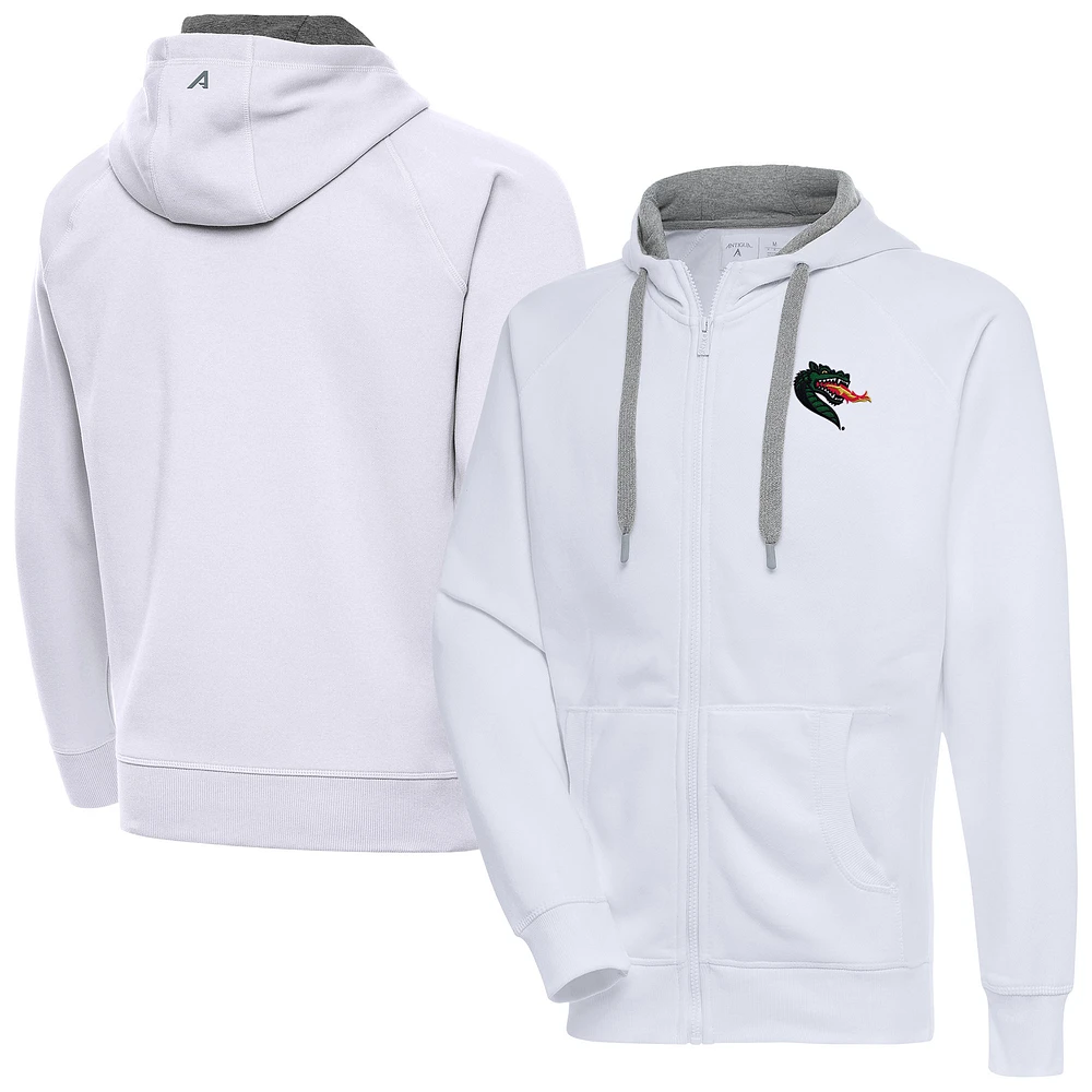 Men's Antigua White UAB Blazers Big & Tall Victory Full-Zip Hoodie