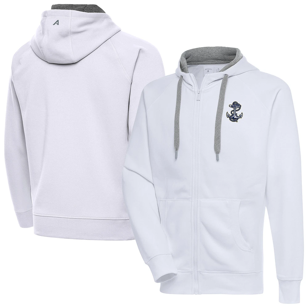 Men's Antigua Navy Midshipmen Big & Tall Victory Full-Zip Hoodie