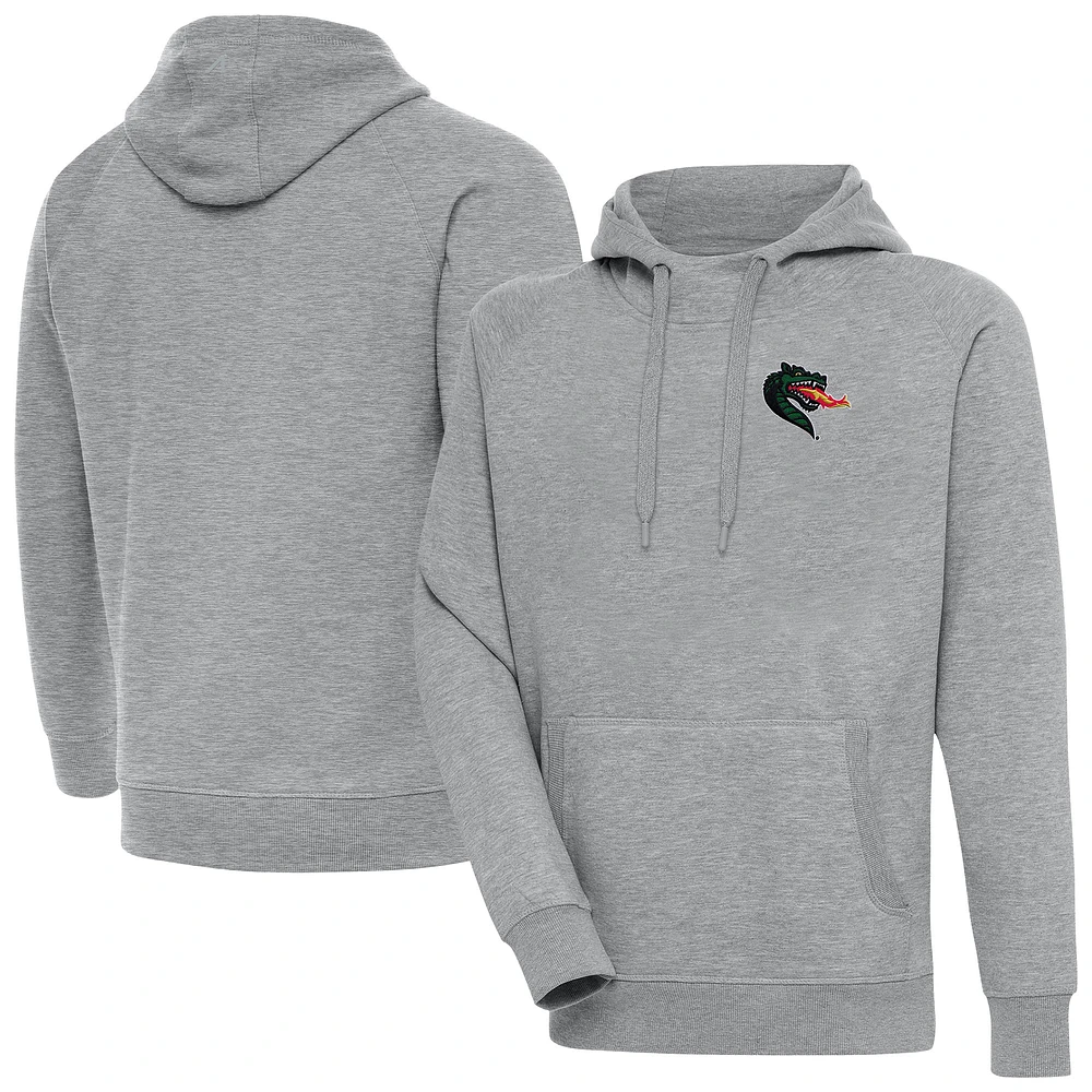 Men's Antigua Heather Gray UAB Blazers Big & Tall Victory Pullover Hoodie