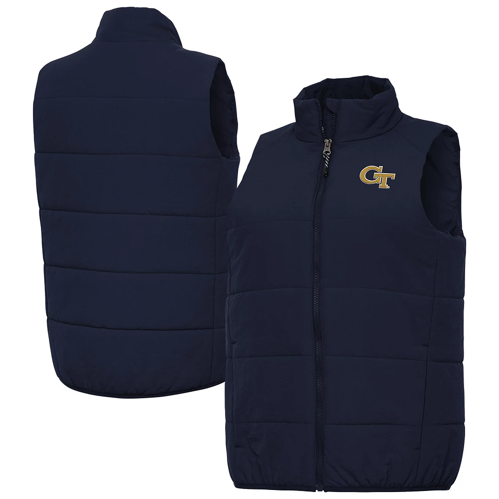 Women's Antigua Navy Georgia Tech Yellow Jackets Experience Full-Zip Vest