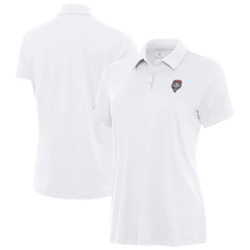 Women's Antigua White New Mexico Lobos Reprocess Polo