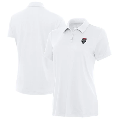 Women's Antigua White New Mexico Lobos Reprocess Polo