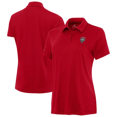 Women's Antigua Cherry New Mexico Lobos Reprocess Polo