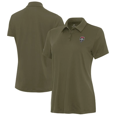 Women's Antigua Olive New Mexico Lobos Reprocess Polo