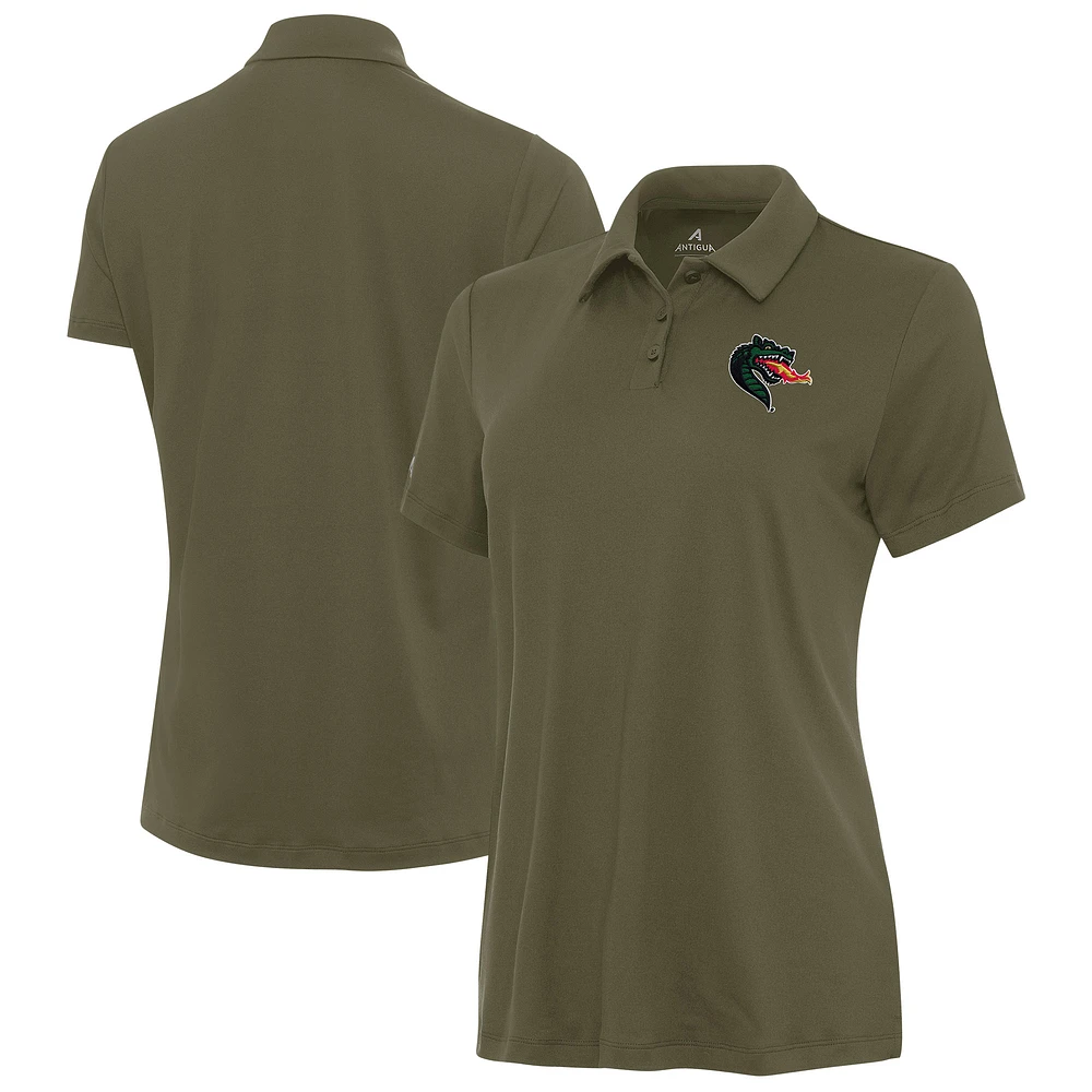 Women's Antigua Olive UAB Blazers Reprocess Polo