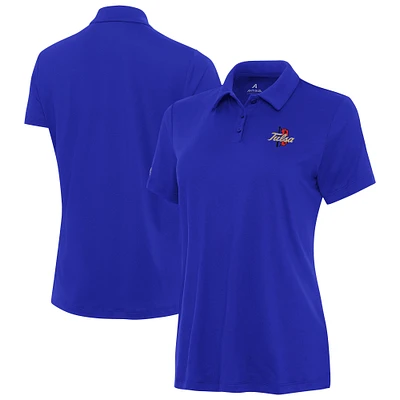 Women's Antigua Royal Tulsa Golden Hurricane Reprocess Polo