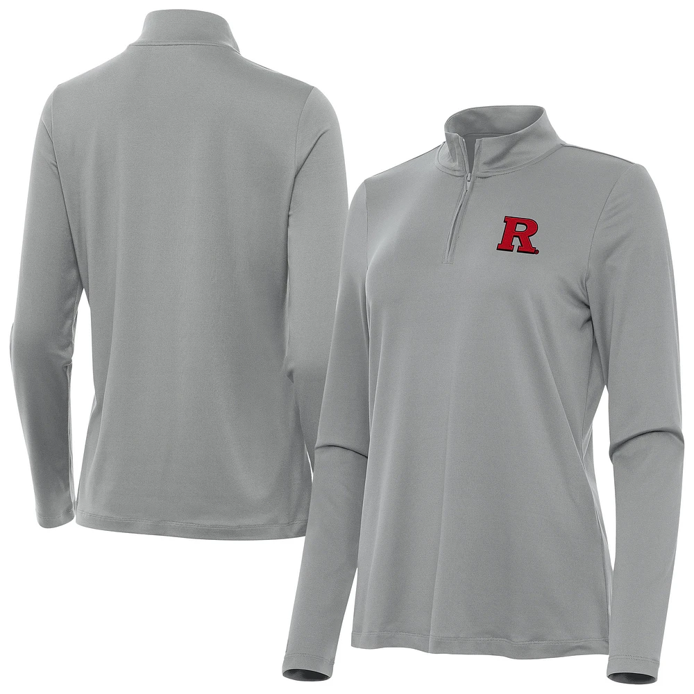 Women's Antigua Rutgers Scarlet Knights Reprocess Quarter-Zip Top