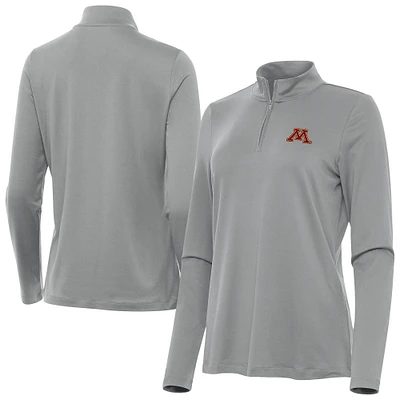 Women's Antigua Minnesota Golden Gophers Reprocess Quarter-Zip Top