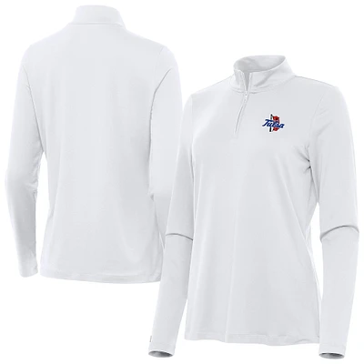 Women's Antigua Tulsa Golden Hurricane Reprocess Quarter-Zip Top
