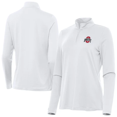 Women's Antigua Ohio State Buckeyes Reprocess Quarter-Zip Top
