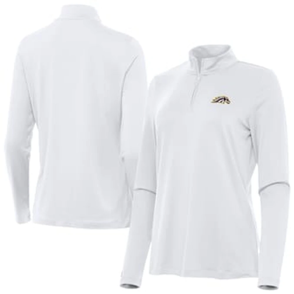 Women's Antigua Western Michigan Broncos Reprocess Quarter-Zip Top