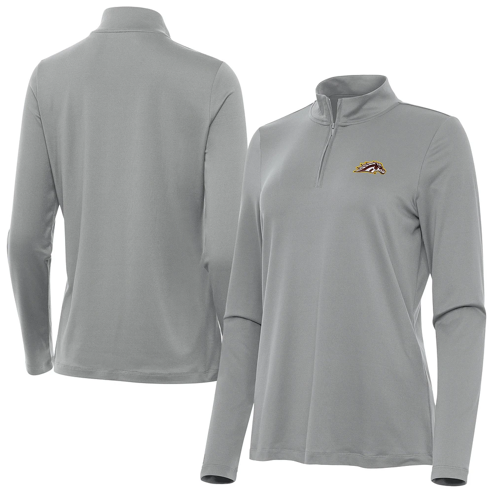 Women's Antigua Western Michigan Broncos Reprocess Quarter-Zip Top