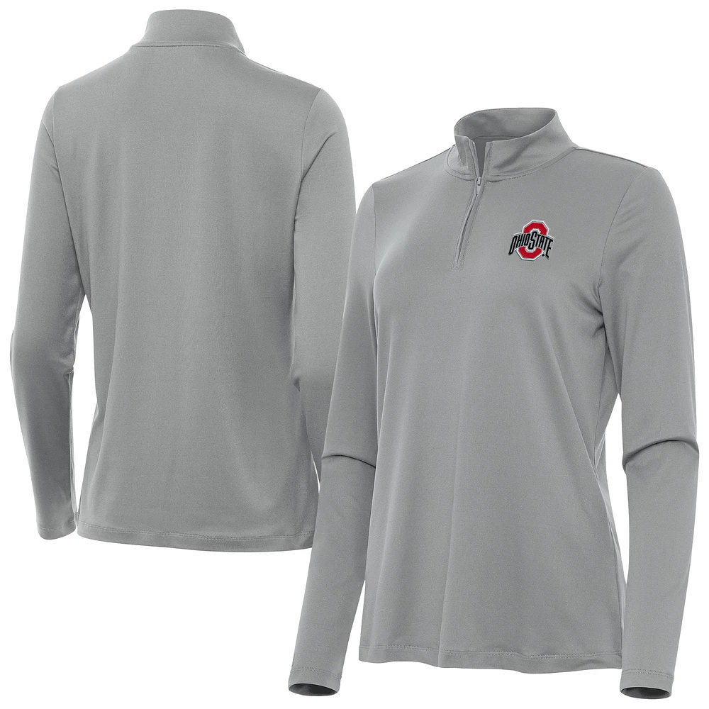 Women's Antigua Ohio State Buckeyes Reprocess Quarter-Zip Top