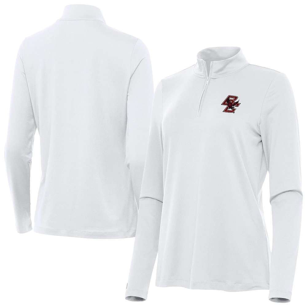 Women's Antigua Boston College Eagles Reprocess Quarter-Zip Top