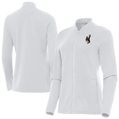 Women's Antigua Wyoming Cowboys Continual Full-Zip Jacket
