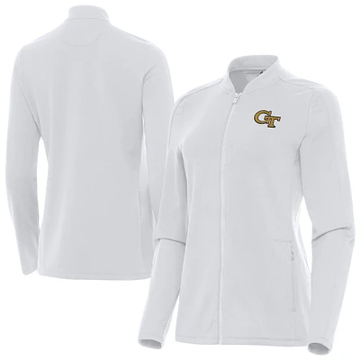Women's Antigua Georgia Tech Yellow Jackets Continual Full-Zip Jacket