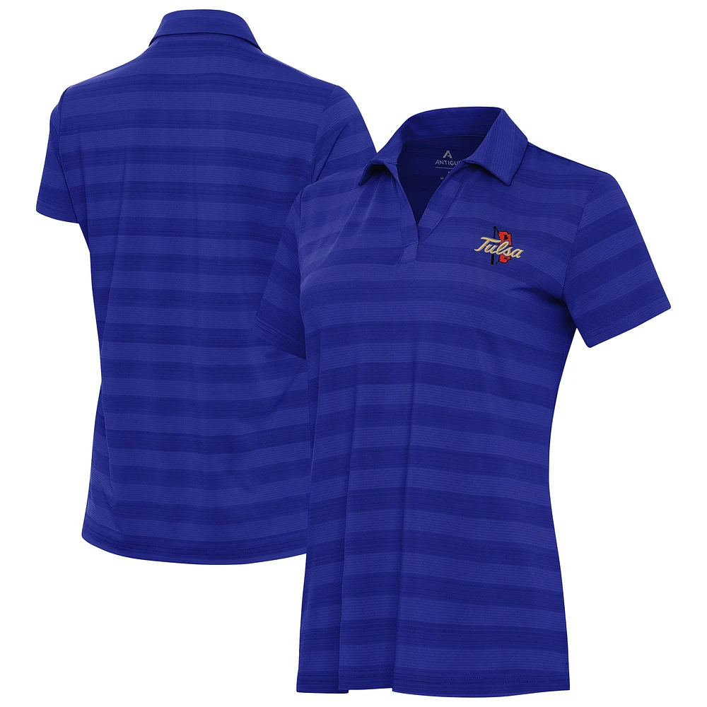 Women's Antigua Royal Tulsa Golden Hurricane Tunnel Polo
