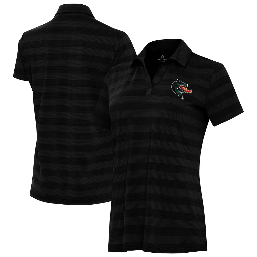 Women's Antigua Black UAB Blazers Tunnel Polo