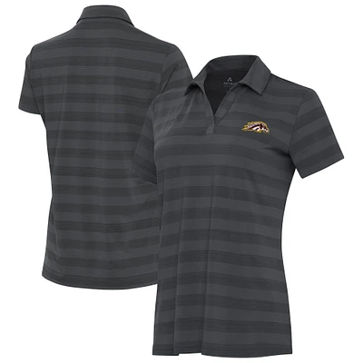 Women's Antigua Pewter Western Michigan Broncos Tunnel Polo