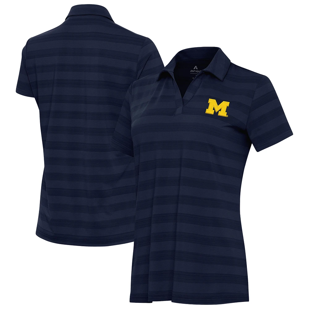 Women's Antigua Navy Michigan Wolverines Tunnel Polo
