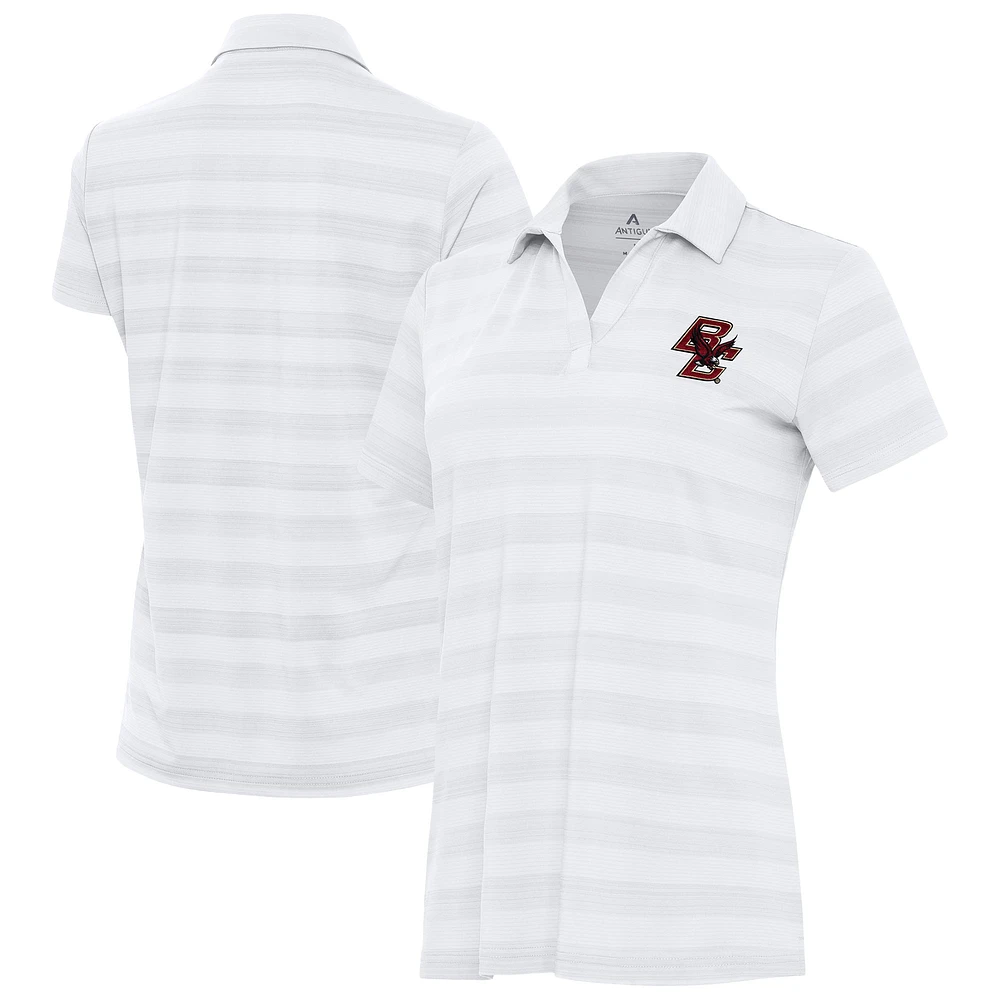 Women's Antigua White Boston College Eagles Tunnel Polo